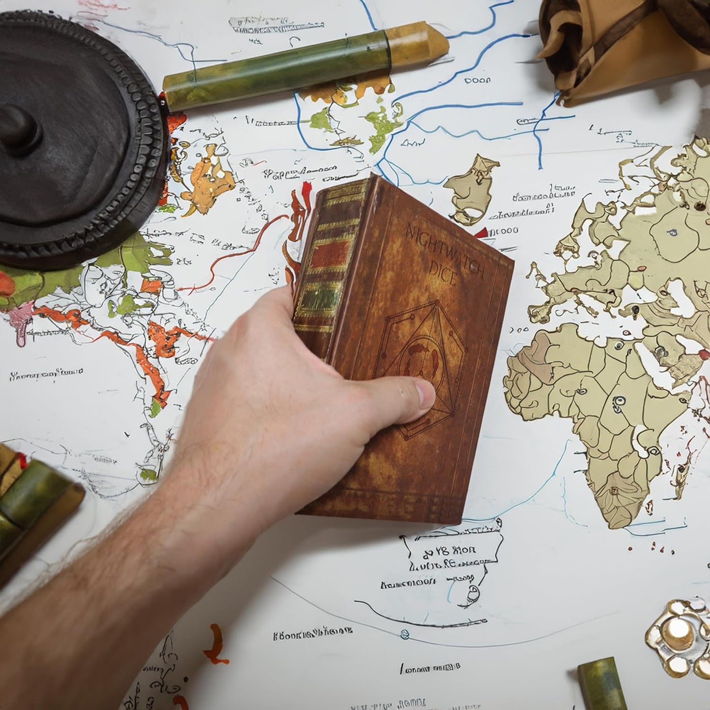 Fantasydice Nightwatch Grimoire: A Magical Spell Book-Inspired for Dice, Miniatures, and Collectible Cards Storage with Magnetic Closure