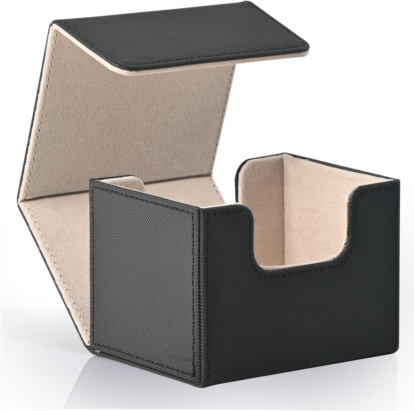 PU Leather Magnetic Deck Box – Fits 100+ Sleeved Cards – Secure Storage for Trading Card Games (MTG, Pokémon, Yu-Gi-Oh)