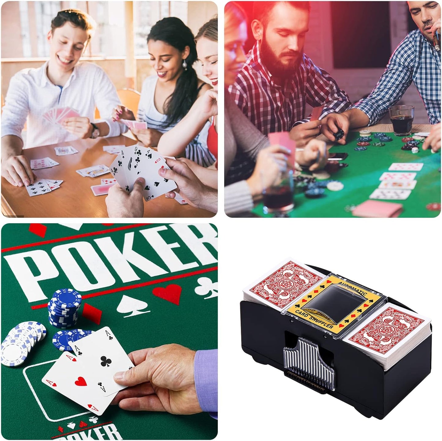 Automatic Card Shuffler – Battery Operated – Shuffles up to 6 Decks – Fast, Easy & Ideal for TCG/CCG