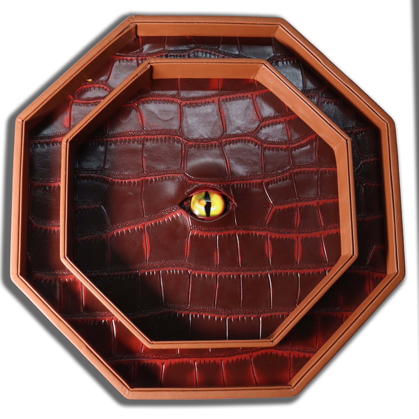Dragon Eye Extra Large Dice Tray Octagon with Lid and Dice Staging Area