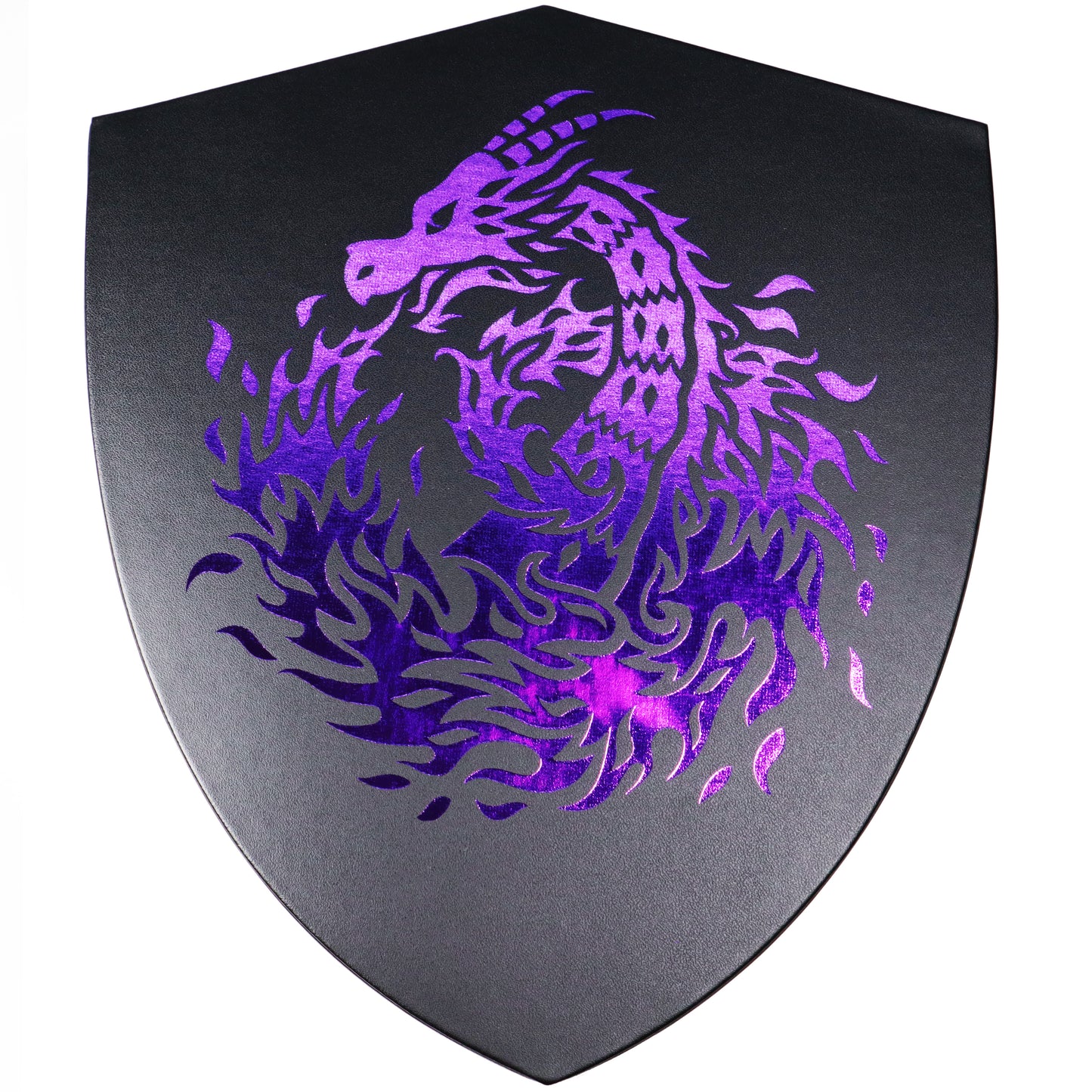 Shield Dice Tray Purple Fire Dragon with Lid and Dice Staging Area