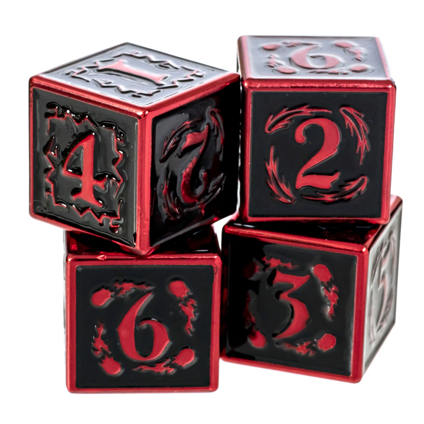 Nightwatch Large Red Metal Dice
