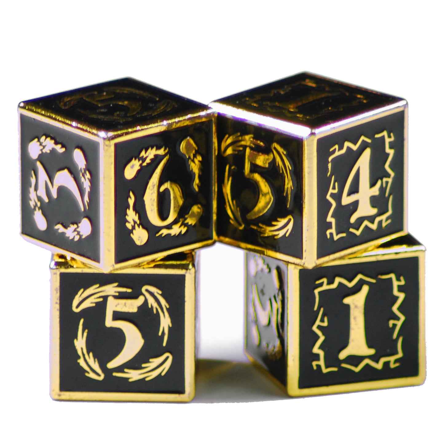 Nightwatch Large Gold Metal Dice