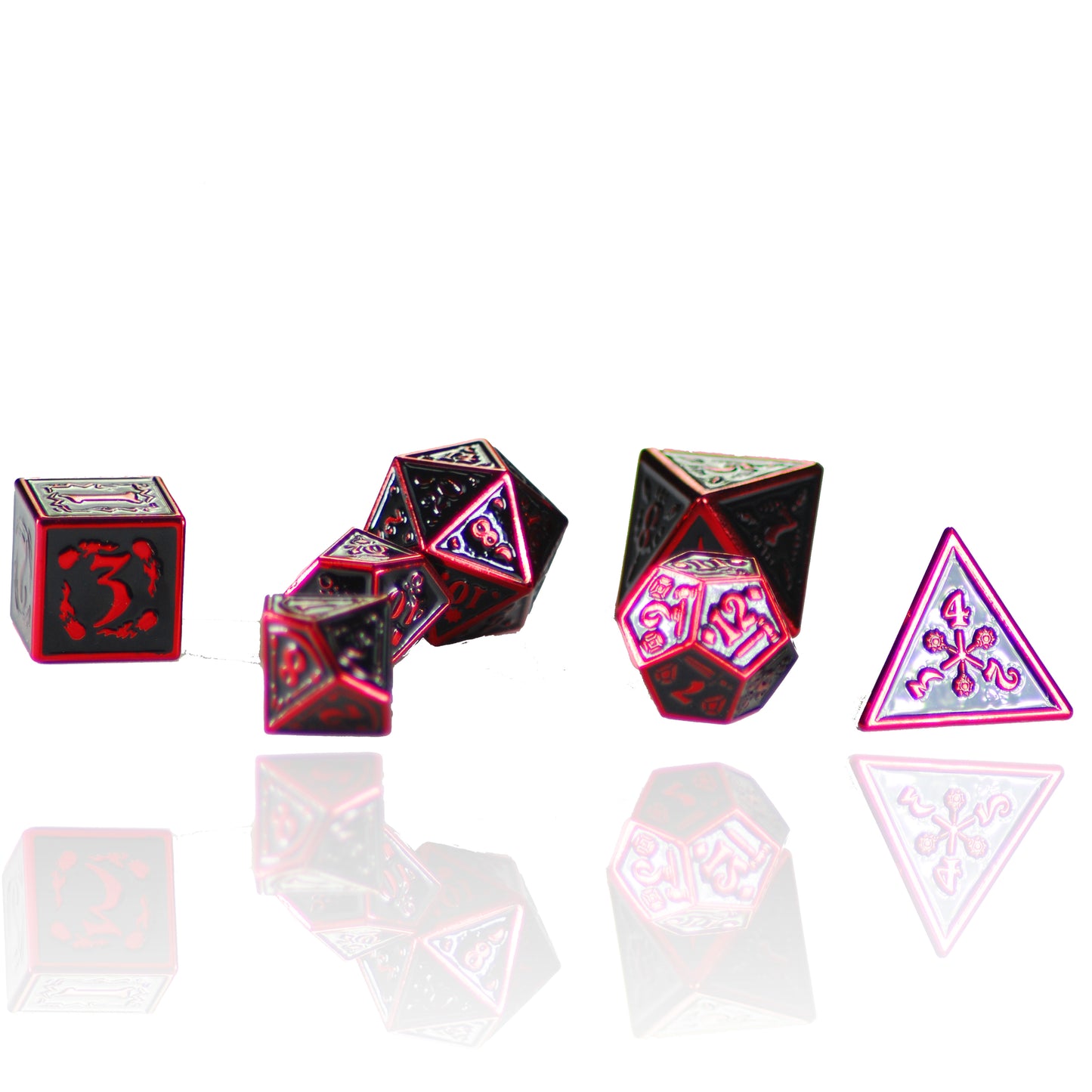 Nightwatch Large Red Metal Dice