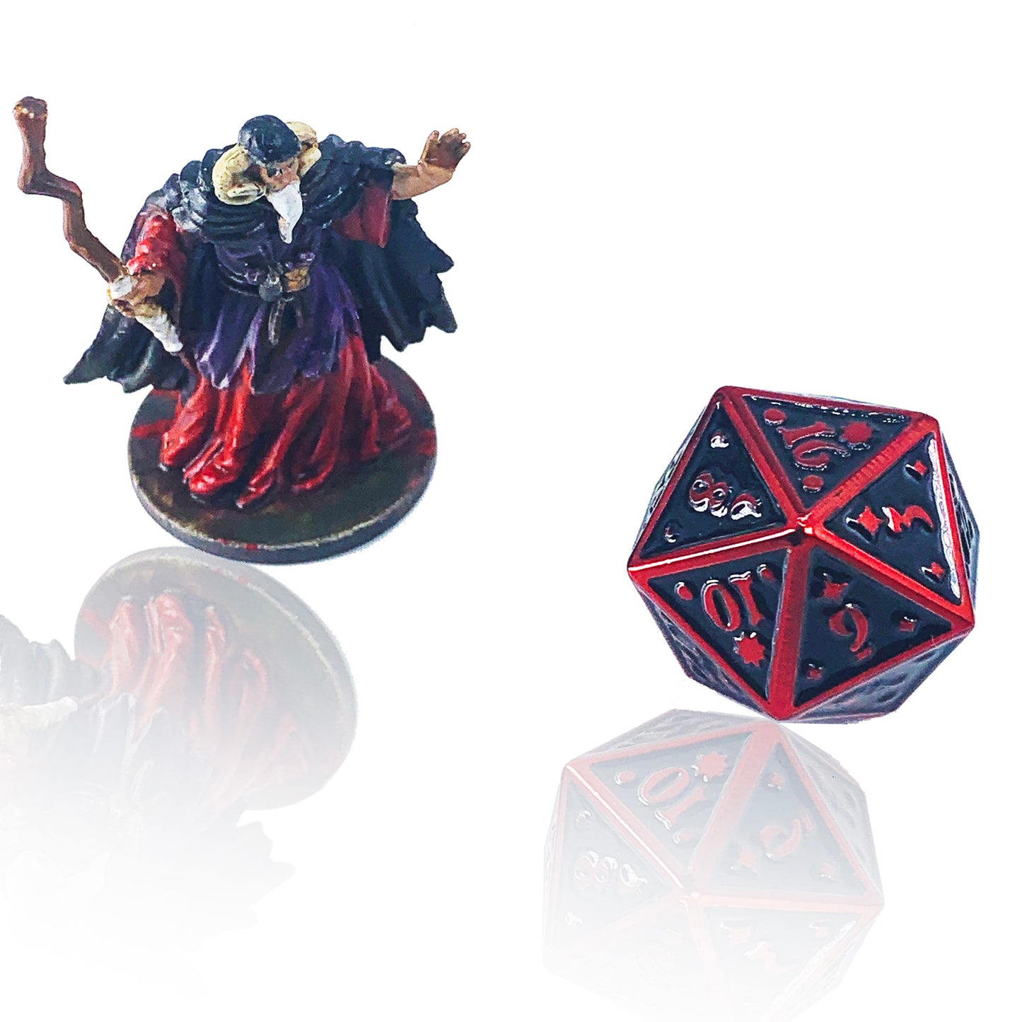 Nightwatch Large Red Metal Dice