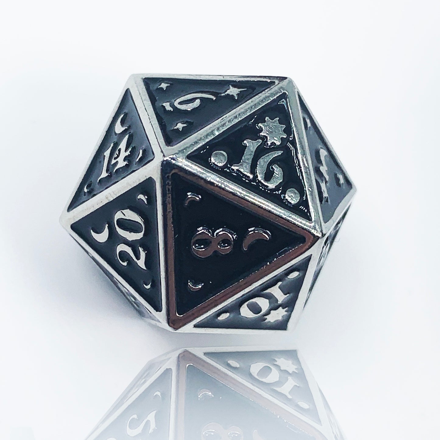 Nightwatch Large Silver Metal Dice