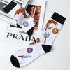 2 Pairs of Dungeons and Dragons DND Crew Socks Black and White US Size 8 - 12 (EU 41-45)