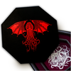 Blood Red Cthulhu Tome- Dice Tray - 9" Octagon with Lid and Dice Staging Area