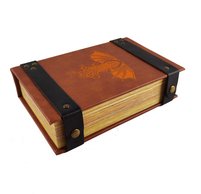 Cthulhu Book-Shaped Chromatic Blood Red Velvet Fire Rolling Magic Book Tray for All Tabletop RPGs Like D&D , Call of Cthulhu, Shadowrun.