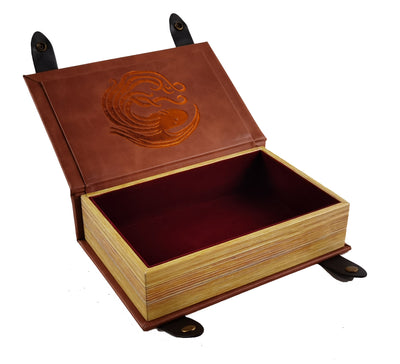 Cthulhu Book-Shaped Chromatic Blood Red Velvet Fire Rolling Magic Book Tray for All Tabletop RPGs Like D&D , Call of Cthulhu, Shadowrun.