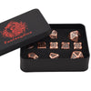 Fire Dragon Copper Color Metal Dice 11 Dice Set