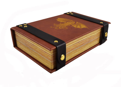 Cthulhu Book-Shaped Gold Deep Purple Velvet Fire Rolling Magic Book Tray for All Tabletop RPGs Like D&D , Call of Cthulhu, Shadowrun.