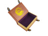 Cthulhu Book-Shaped Gold Deep Purple Velvet Fire Rolling Magic Book Tray for All Tabletop RPGs Like D&D , Call of Cthulhu, Shadowrun.