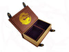 Cthulhu Book-Shaped Gold Deep Purple Velvet Fire Rolling Magic Book Tray for All Tabletop RPGs Like D&D , Call of Cthulhu, Shadowrun.